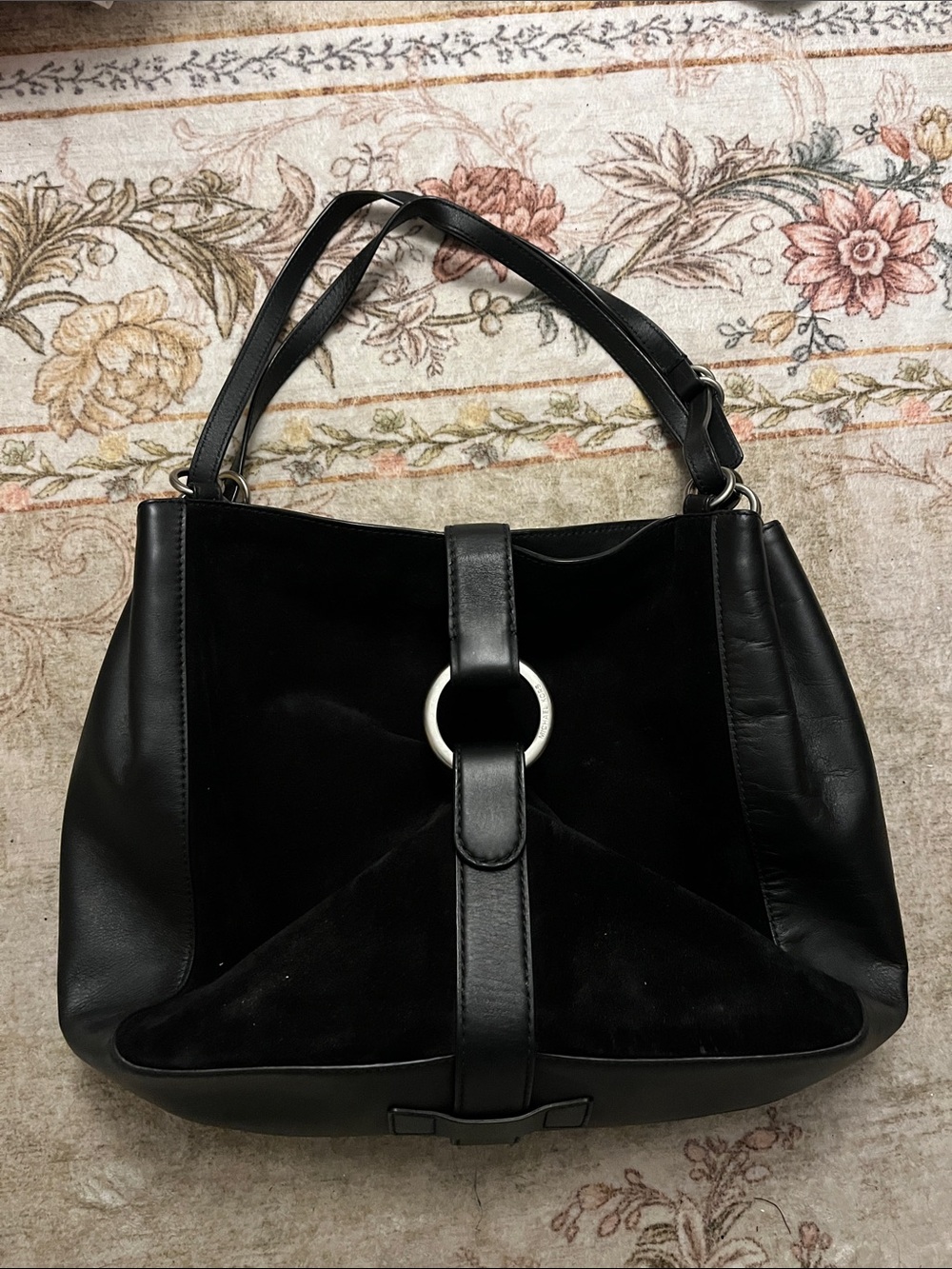 Michael Kors black leather and suade Women's Tote